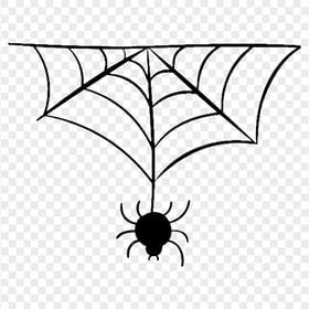 HD Halloween Black Spider Web Insect Transparent Background