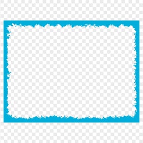 Grunge Rectangle Blue Frame PNG Image