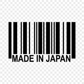 Made In Japan Black Bar Code HD PNG