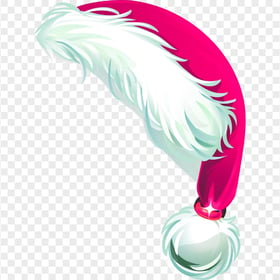 HD Beautiful Pink Christmas Santa Claus Hat Cartoon Illustration PNG