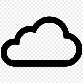 HD Black Outline Cloud Silhouette Icon PNG