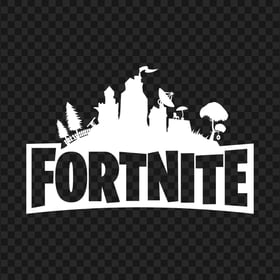 HD White Fortnite Logo Silhouette PNG