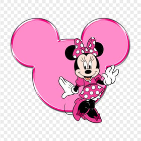 Minnie Mouse Character With Pink Mickey Head PNG