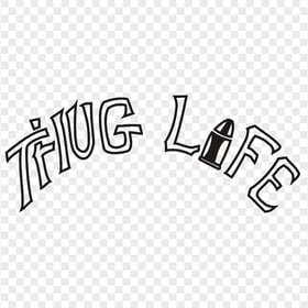Thug Life Tattoo Logo Text