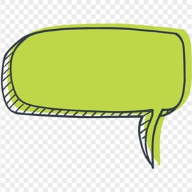 Light Green Drawing Speech Bubble Cartoon