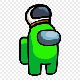 HD Lime Among Us Crewmate Character With Astronaut Helmet PNG