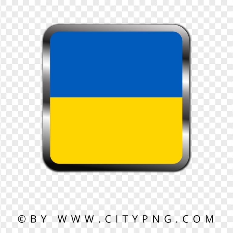 Ukraine Flag Square Icon HD PNG