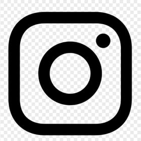 Black And White Outline Instagram App Logo Icon