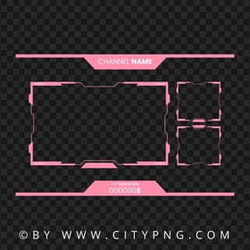 Twitch Overlay Cute Pink Live Stream Frame Image PNG
