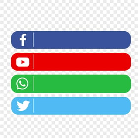 HD Facebook Youtube Whatsapp Twitter Lower Thirds PNG