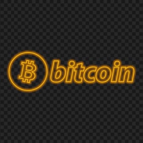 HD Beautiful Aesthetic Bitcoin Neon Logo PNG