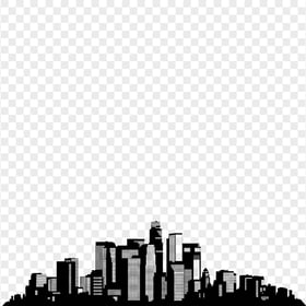 HD Los Angeles Skyline City Black Silhouette PNG