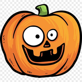 Cartoon Vector Happy Halloween Pumpkin