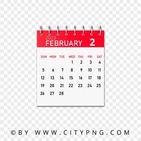 February 2023 Graphic Calendar Image PNG