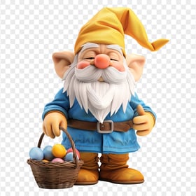 Garden Easter Gnome Hold Egg Basket HD Transparent PNG