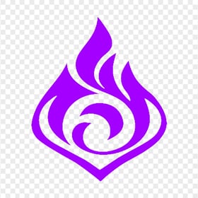 Purple Genshin Impact Game Logo Sign Symbol Transparent Background