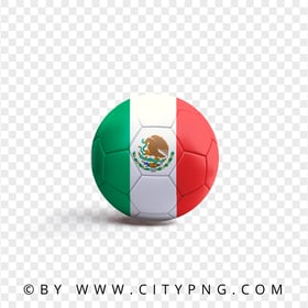 HD Soccer Ball With Mexico Flag PNG