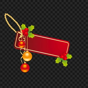 Christmas Blank Hanging Banner Sign HD PNG