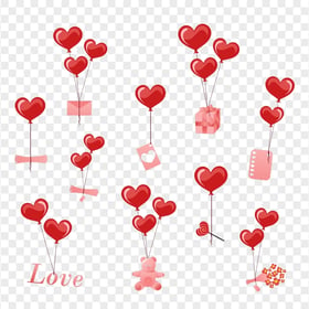 HD Valentines Items Pattern Background PNG