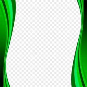 HD Abstract Green Curved Lines Vertical Frame PNG