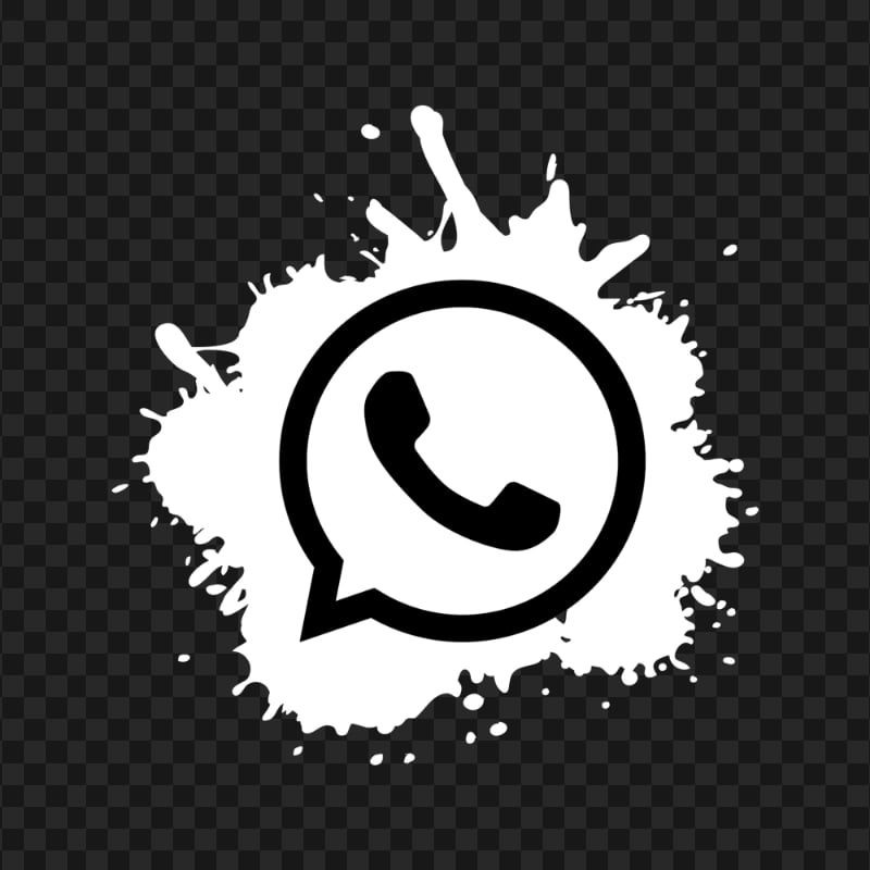 HD Splash White & Black WhatsApp Wa Whats App Icon PNG Citypng