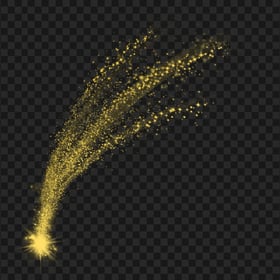 HD Golden Yellow Curve Glitter Sparkle Light Line PNG