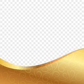Download Yellow Gold Wave Border Abstract PNG