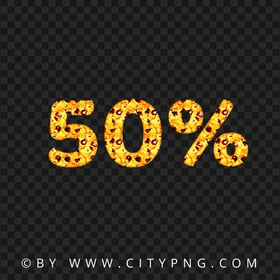 50% Percent Cookie Style FREE PNG