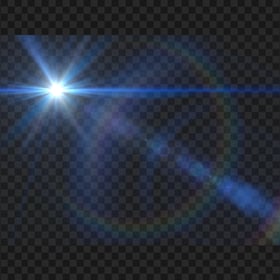 HD Blue Lens Flare Effect Transparent PNG