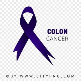 Colon Cancer Dark Blue Ribbon Logo Sign HD PNG