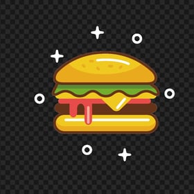 Hamburger Cheeseburger Cartoon Icon