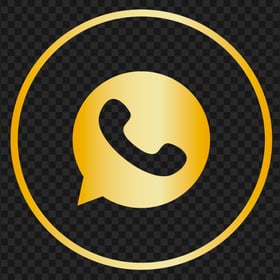 HD Premium Golden Gold Circles Outline Whatsapp Icon PNG
