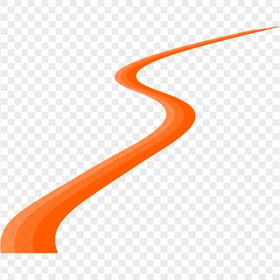 HD Orange Curved Curve Line PNG