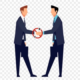 Businessmen No Handshake Coronavirus Icon Vector