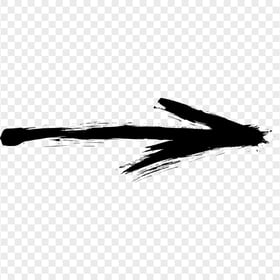 Black Arrow Brush Stroke Grunge Effect Point Right