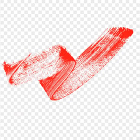 HD Red Brush Stroke Grunge Curved Line PNG