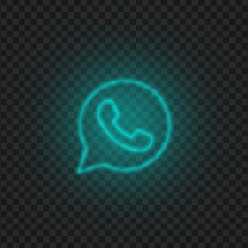 HD Light Blue Neon Whatsapp Art Line Circle Logo Icon PNG