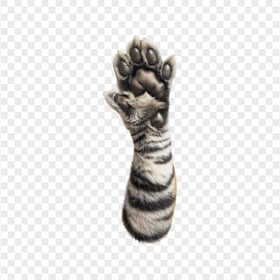 HD Real Wild Tiger Paw Pad Transparent PNG