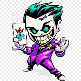 Clipart Crazy Joker Chibi Cartoon Illustration