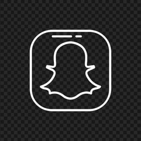Snapchat Flat White Logo Icon UI SVG PNG Image