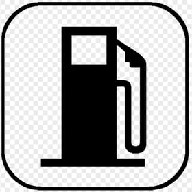 HD Black Petrol Pump Square Icon Transparent Background