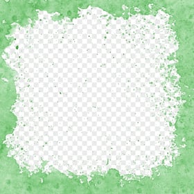 HD Watercolor Green Frame With Grunge PNG
