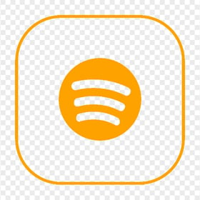 Download HD Outline Spotify Square App Icon PNG