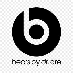 HD Beats By Dr Dre Black Logo Transparent PNG