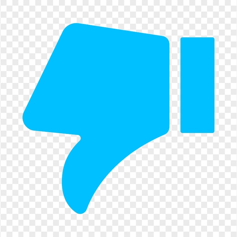 HD Unlike Dislike Bad Thumb Down Blue Icon PNG