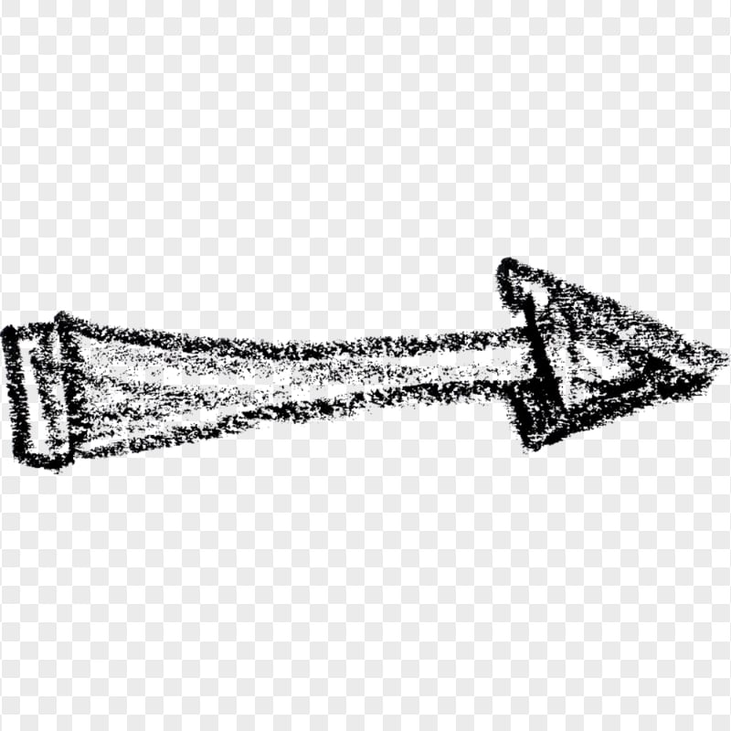 Black Arrow To Right Hand Sketch | Citypng