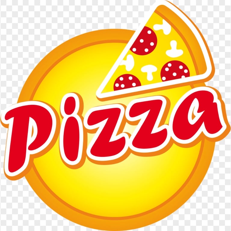 Pizza Logo Vector Illustration HD Transparent Background