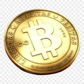 HD Realistic Gold BTC Bitcoin Crypto Coin PNG