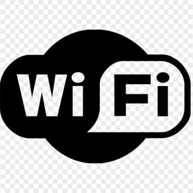 Wifi Wi-Fi Hotspot Wireless Black Logo Sign HD PNG