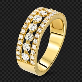 HD Gold & Diamond Jewellery Wedding Ring PNG